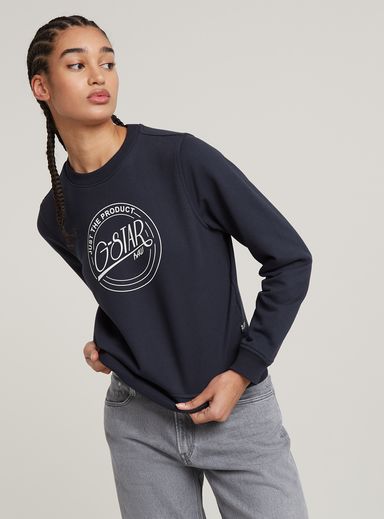 Large Logo Crew Sweater